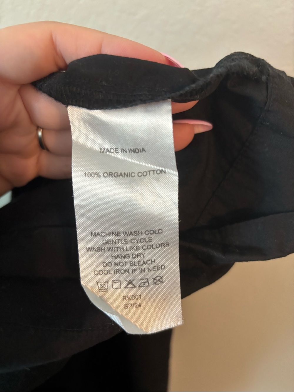 Quince 100% Organic Cotton Black Tiered Maxi Skirt with Smocked Waist Size Large - Picture 6 of 6